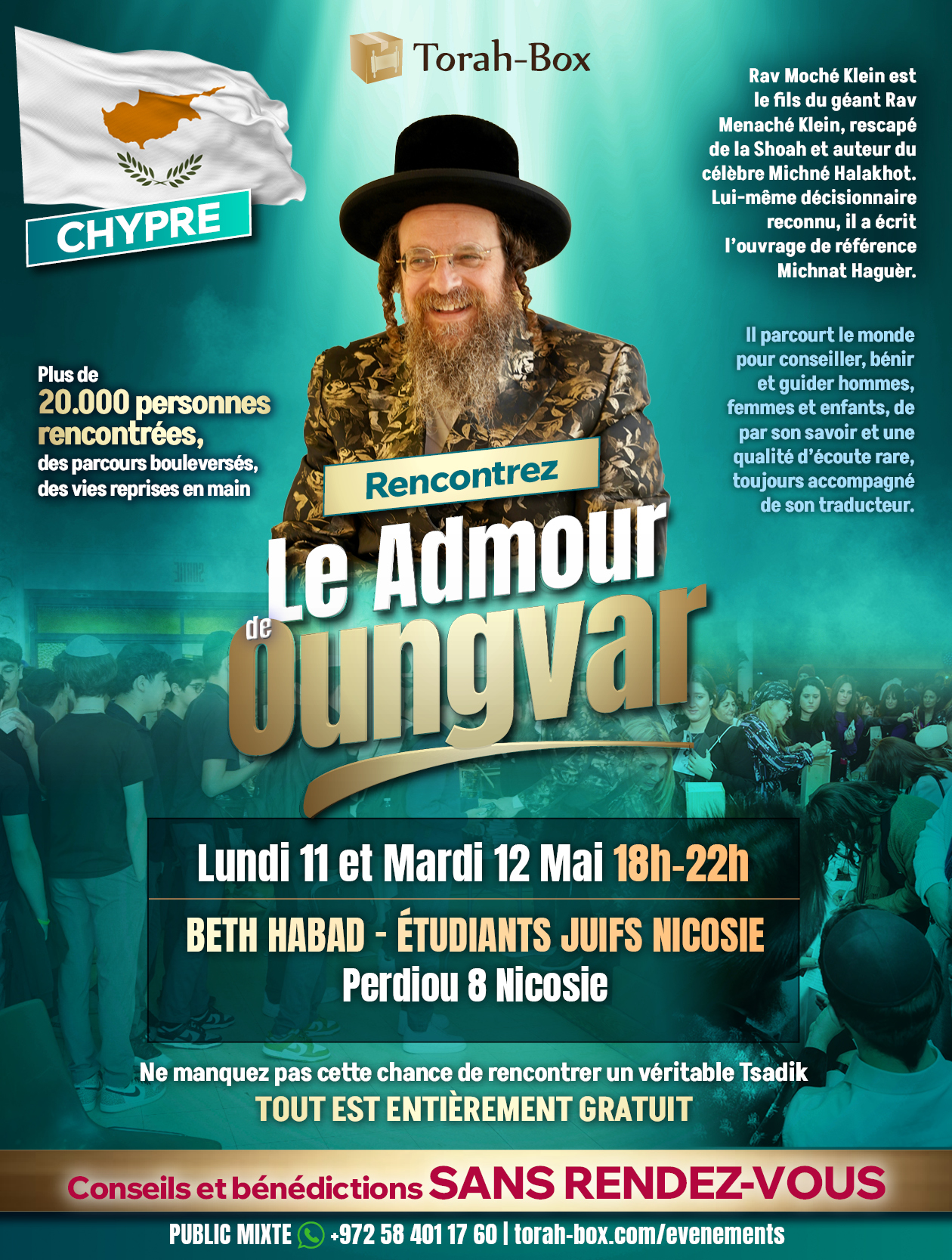 Le Admour de Ungvar arrive &agrave; Chypre!